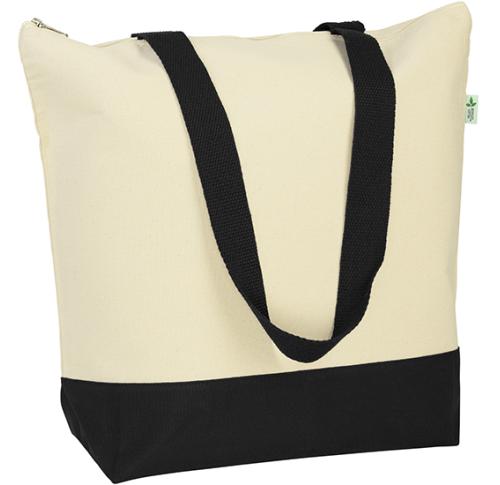 Greatstone Eco 12oz (405gsm) Cotton Deluxe Zipped Tote Bag Custom Logo